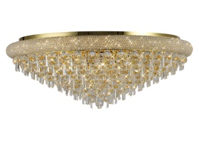 IL32109  Alexandra Crystal Ceiling 18 Light (37.3kg) Gold